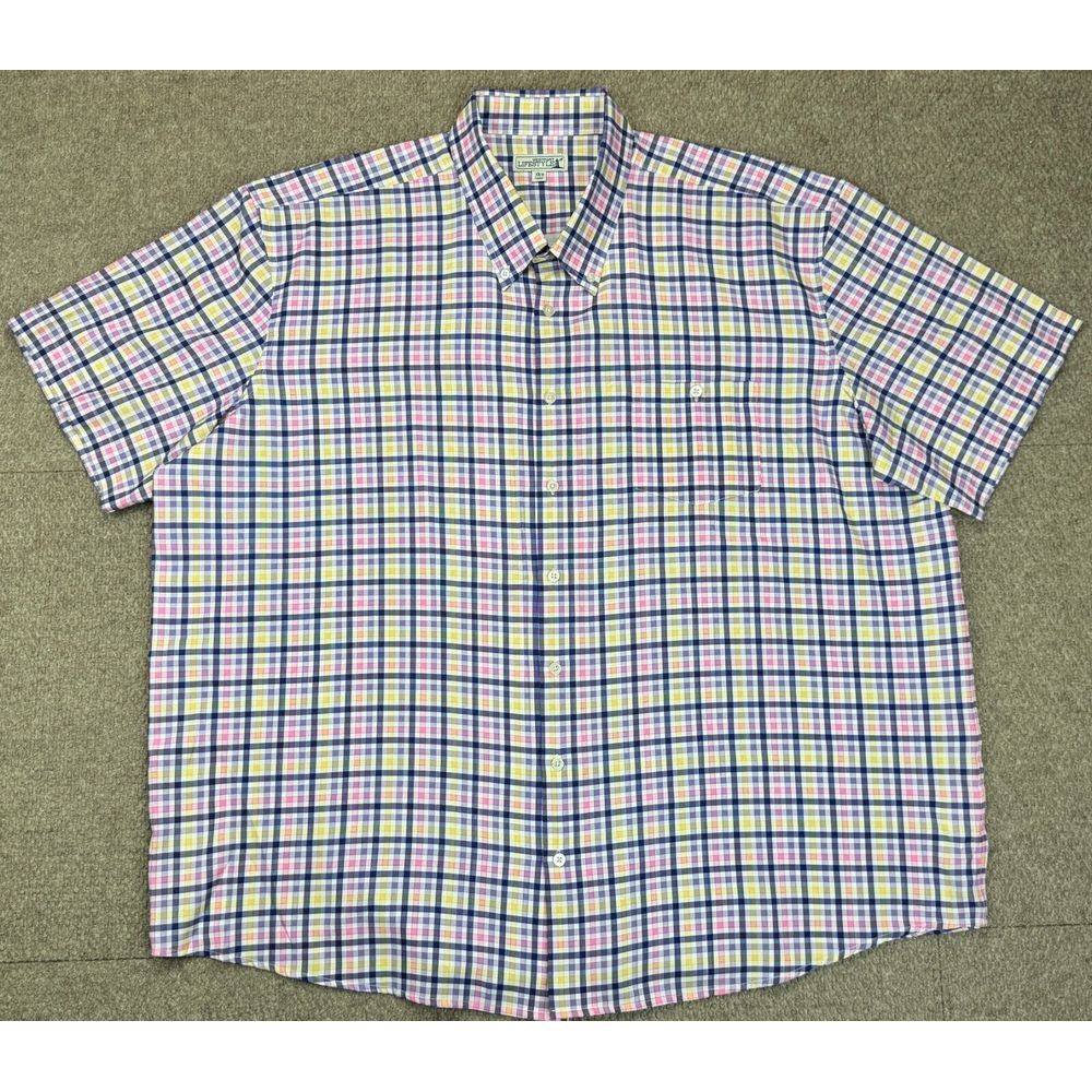 Westport‎ Lifestyle Men's Button Down Short Sleeve Check Pattern Shirt Size 3XB